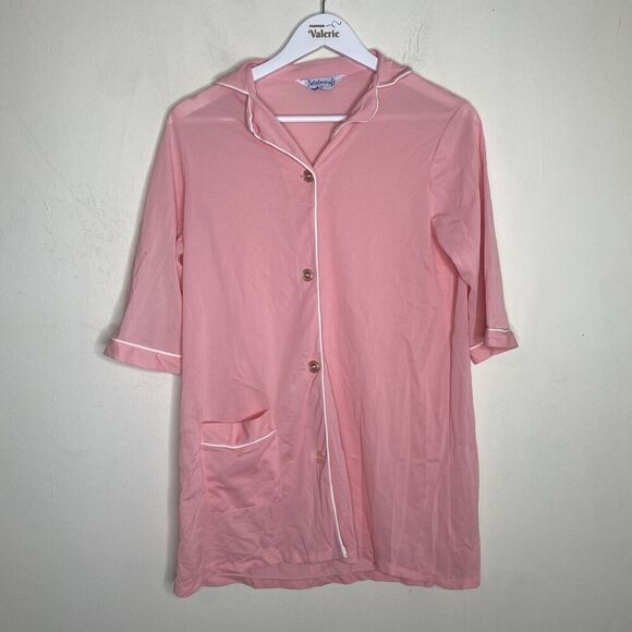 Aristocraft Vintage *Flaws* Pink Nylon Pajama Top Size Small - Picture 1 of 13